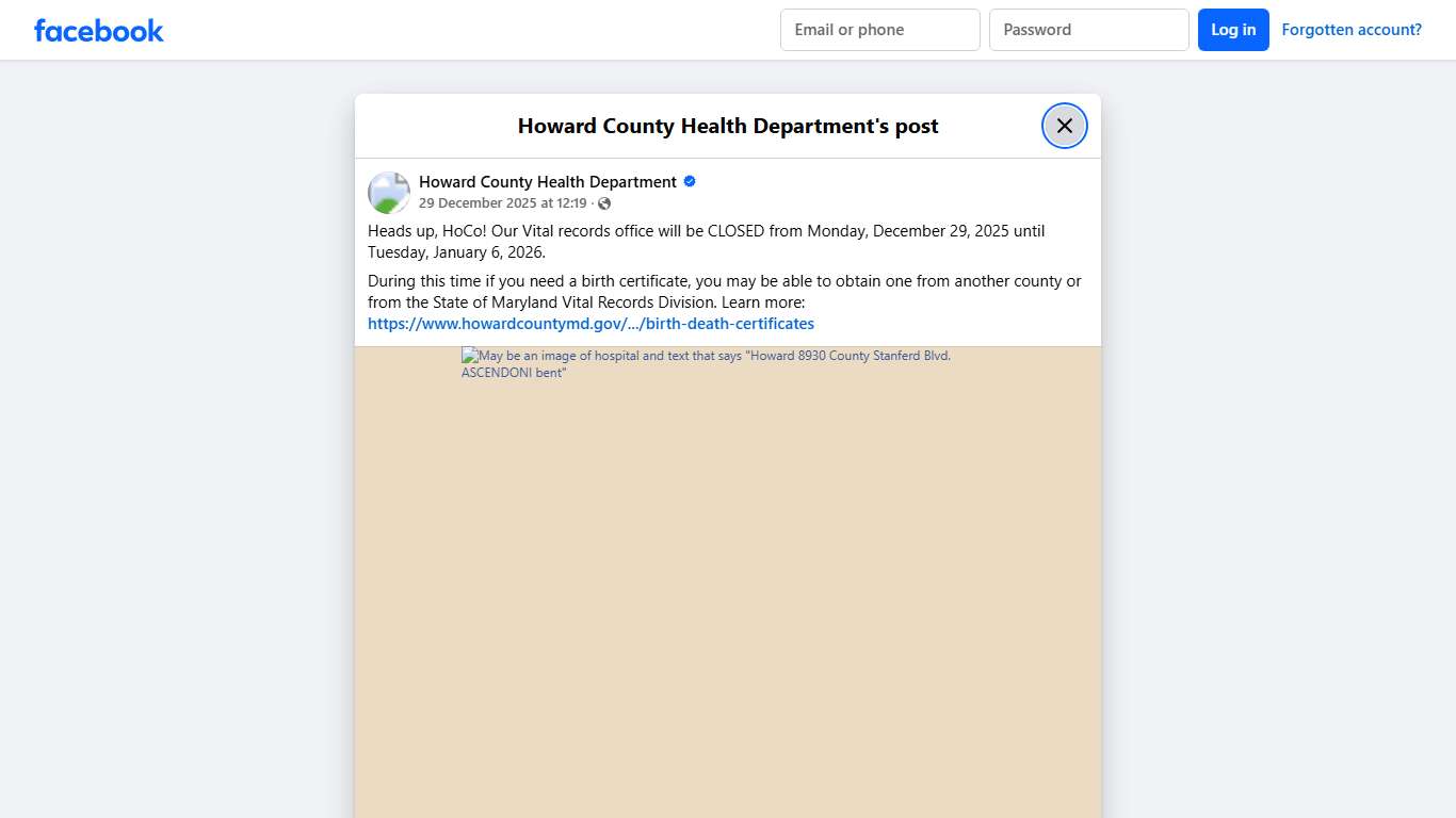 Heads up, HoCo! Our... - Howard County Health Department | Facebook